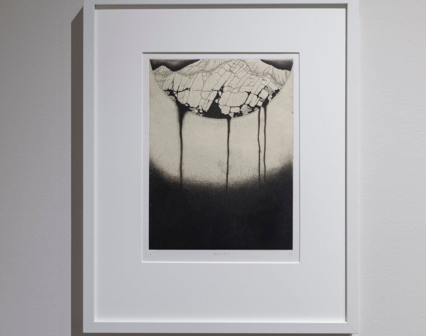 Absolute Zero I by Jill Ho-You. Etching, aquatint, spit bite and chine collé. 20 x 16". 2016. Image credit: Sarah Fuller.