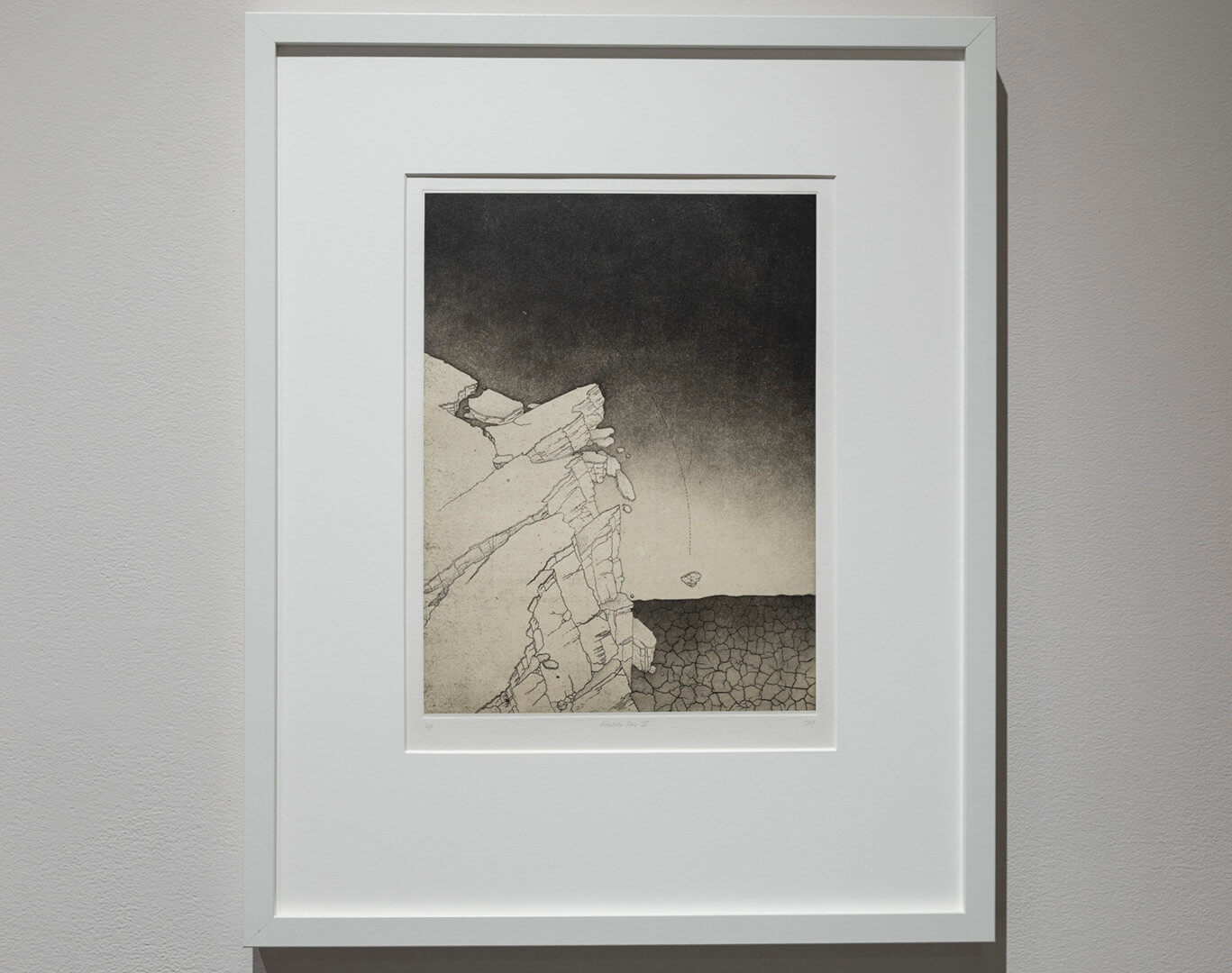 Absolute Zero III by Jill Ho-You. Etching, aquatint, spit bite and chine collé. 20 x 16". 2016. Image credit: Sarah Fuller.