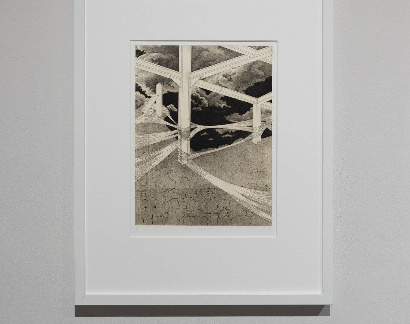 In the Dust I by Jill Ho-You. Etching, aquatint, spit bite and chine collé. 20 x 16". 2015. Image credit: Sarah Fuller.