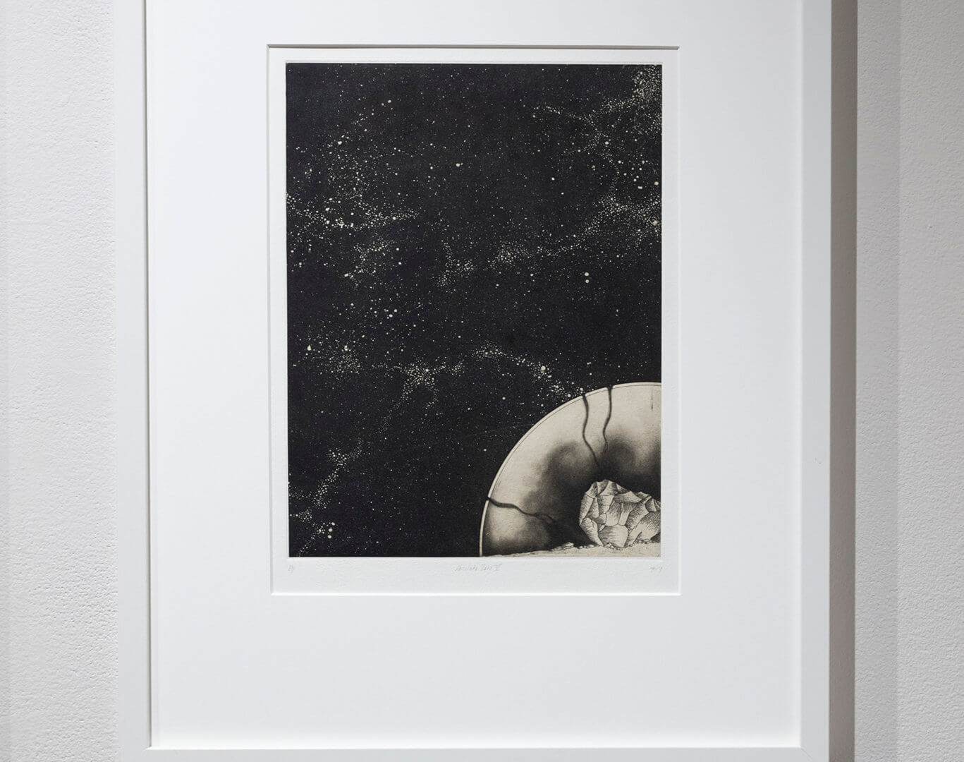 Absolute Zero V by Jill Ho-You. Etching, aquatint, spit bite and chine collé. 20 x 16". Image credit: Sarah Fuller.