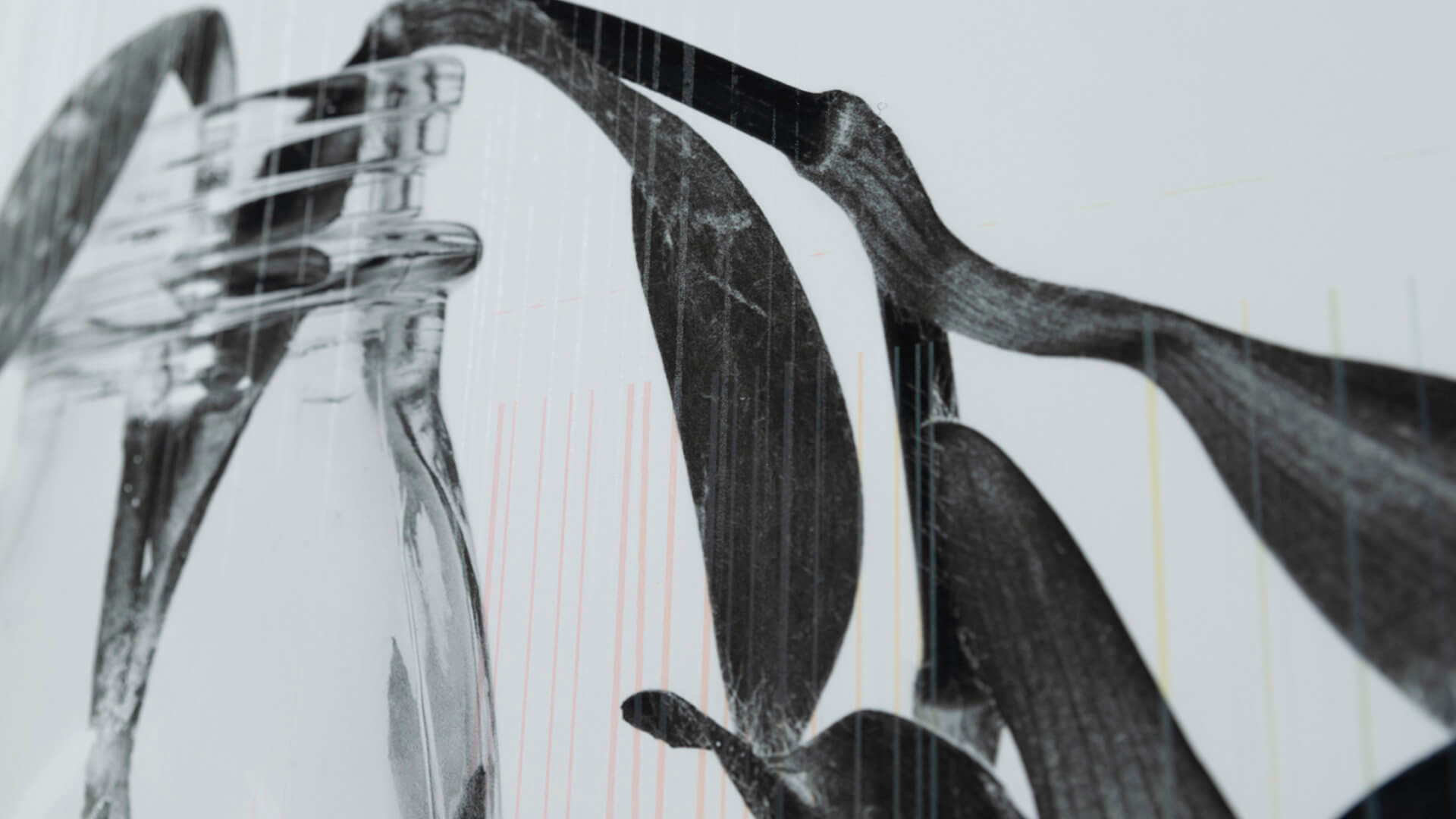 Detail of Futures Barren Film Stills: III by April Dean. Inkjet and screen print. 36 x 24". 2019. Image credit: Sarah Fuller.