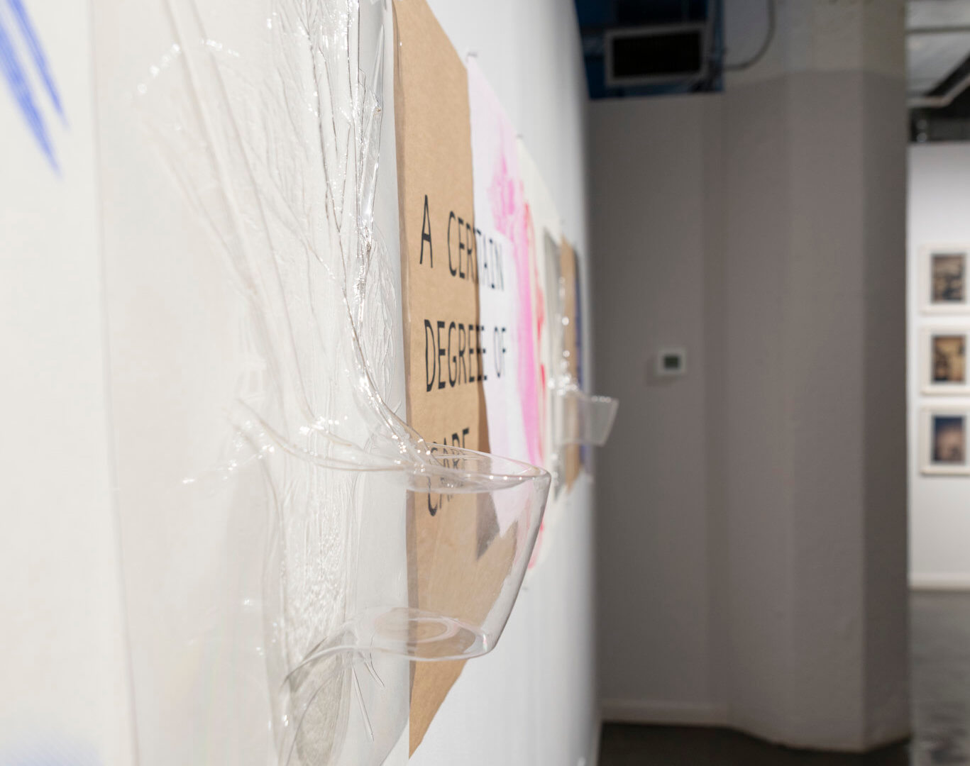 Detail of Living With by April Dean. Screen prints and plastic vacuum forms. Approx. 24 x 13'. 2021. Image credit: Sarah Fuller.